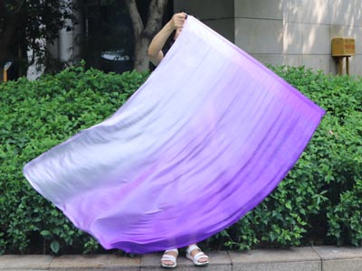 129cm*88cm spinning flag poi, long side purple fading