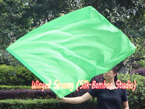 1 pc 129cm*88cm spinning flag poi, green
