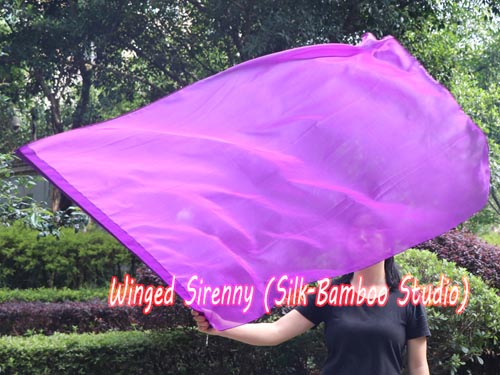 1 pc 129cm*88cm spinning flag poi, purple
