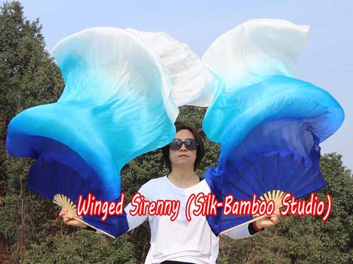 1.8m*0.9m Grace belly dance silk fan veil - Click Image to Close