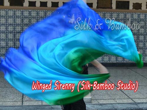 2.7m*1.1m Adventure 5mm silk belly dance silk veil - Click Image to Close