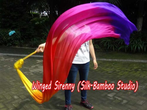1pc 2.5m*90cm Glamour 5mm silk dance throw streamer - Click Image to Close