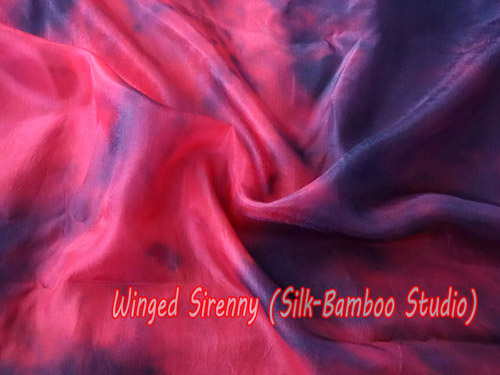 Black+red tie-dye silk fabric,various width&thickness, by yard - Click Image to Close