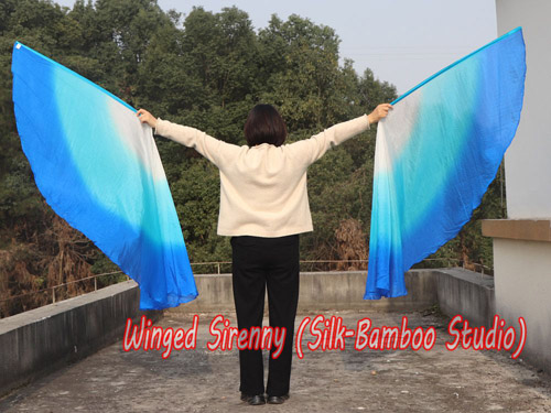 1 pair 180 cm (70") angel wing silk worship flex flag, Grace