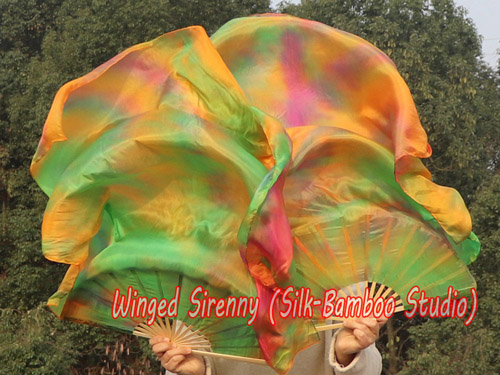1.1m kids' dance silk fan veil, Autumn