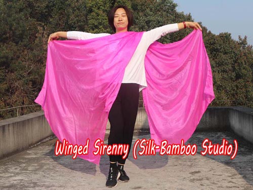 2.7m*1.1m pink 5mm light silk belly dance silk veil - Click Image to Close
