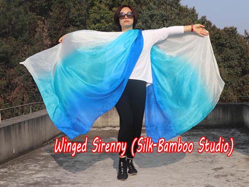 2.7m*1.1m Royalty 5mm silk belly dance silk veil - Click Image to Close