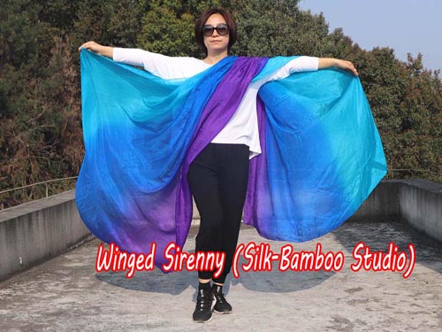 2.7m*1.4m Mystery 5mm belly dance silk veil - Click Image to Close