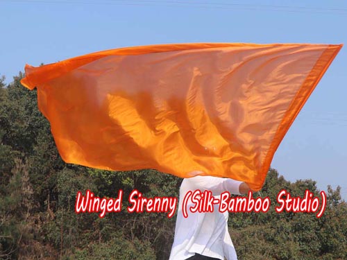 174cm*88cm spinning flag poi, orange