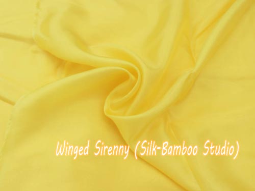 Yellow silk fabric by yard,various width&thickness