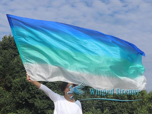 222 cm (88") prophetic silk worship flex flag, Seacoast