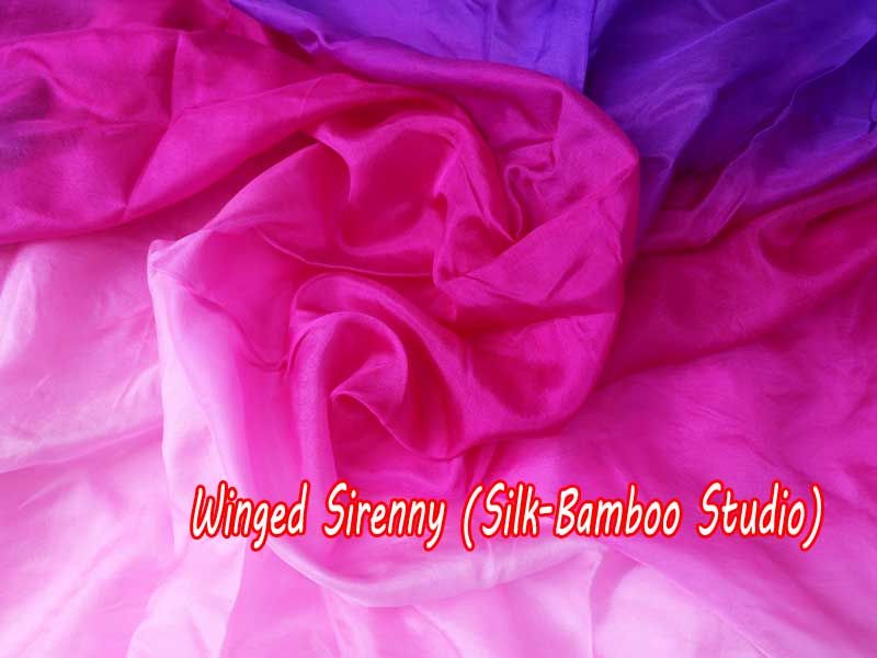 white-pink-hot pink-purple silk fabric, by yard