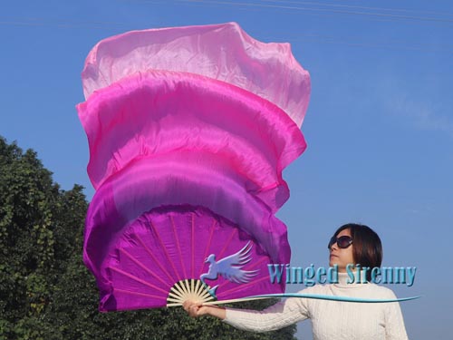 Prosperity 1.8m large dance silk fan veil