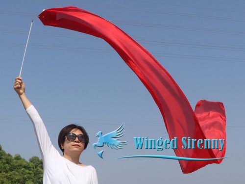 1pc 2.5m*30cm red silk dance streamer - Click Image to Close