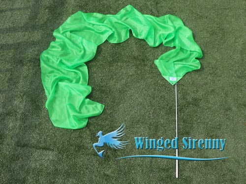 1pc 2.5m*30cm green silk dance streamer