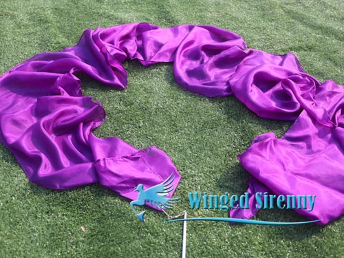 1pc 4m*30cm purple silk dance streamer - Click Image to Close