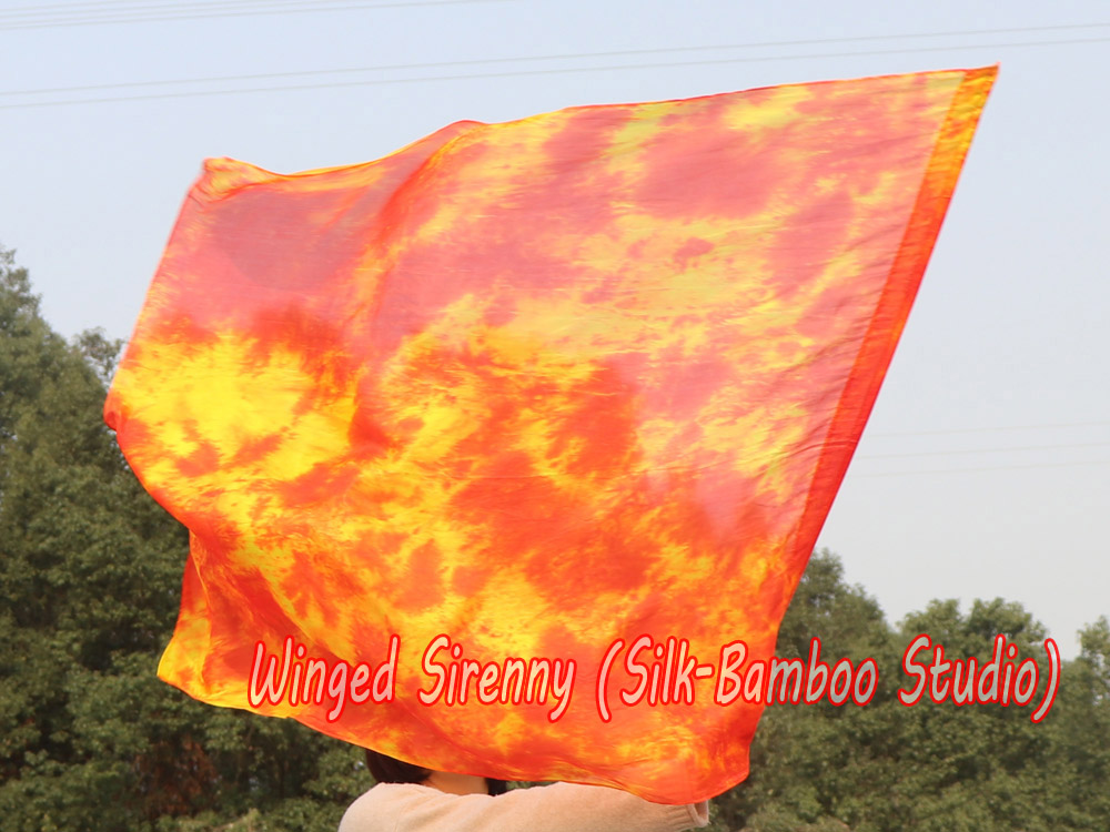 103 cm (40") prophetic silk worship flex flag, Flame