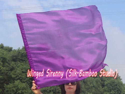 85 cm (33") prophetic silk worship flex flag for kids, purple