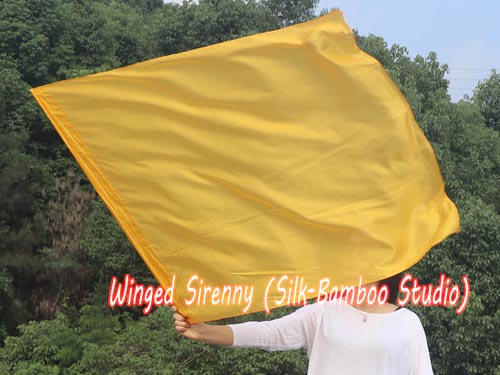 103 cm (40") prophetic silk worship flex flag, gold