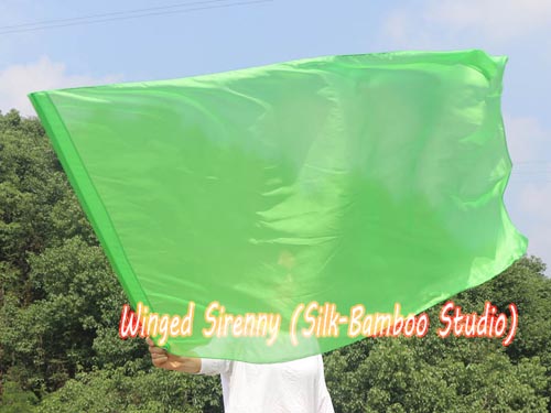 130 cm (51") prophetic silk worship flex flag, green