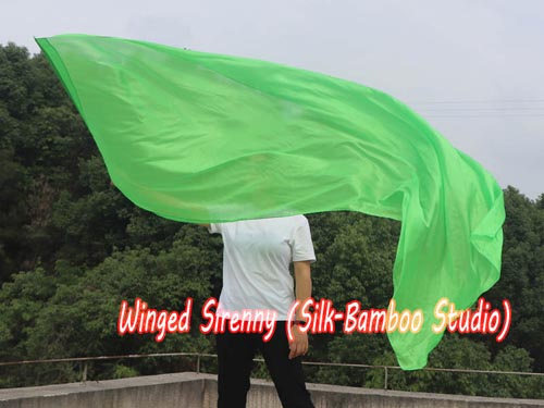222 cm (88") prophetic silk worship flex flag, green
