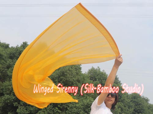 222 cm (88") prophetic silk worship flex flag, gold