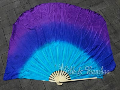 Mystery large silk flutter fan - Click Image to Close