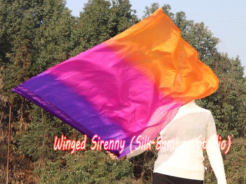 103cm spinning flag poi for Worship & Praise, Golden Violet