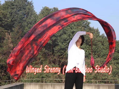 1pc 4m*0.9m Lava 5mm silk dance throw streamer - Click Image to Close