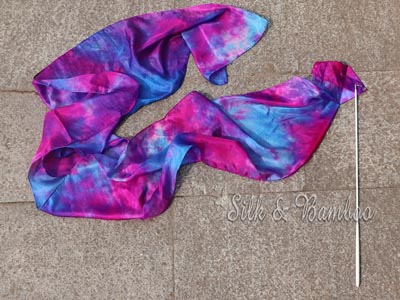 1pc 2.5m*30cm Mermaid silk dance streamer
