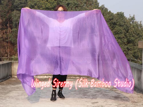 2.7m*1.1m Lavender 5mm light silk belly dance silk veil