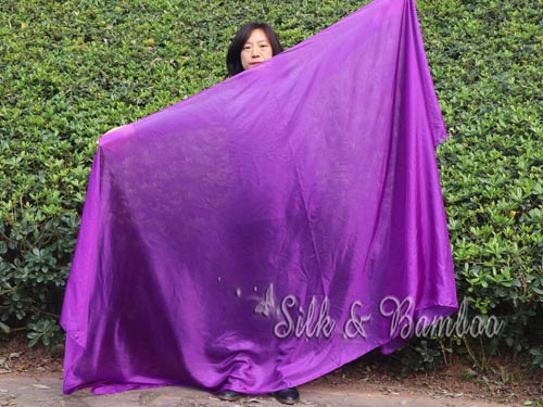 2.7m*1.4m purple 5mm belly dance silk veil
