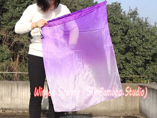 81cm*64cm spinning Worship Praise flag poi, purple fading