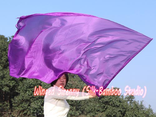 174cm*88cm spinning flag poi, purple
