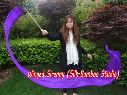 1pc 2.5m*30cm purple silk dance streamer - Click Image to Close
