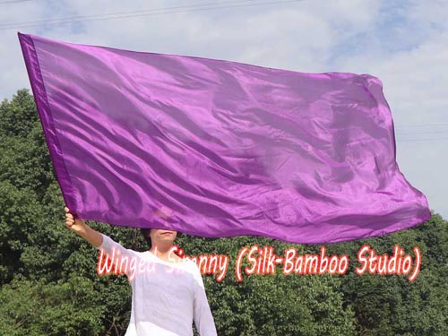 178 cm (70") prophetic silk worship flex flag, purple