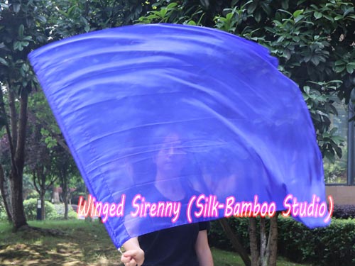 1 pc 103cm*88cm spinning flag poi for Worship & Praise, blue - Click Image to Close