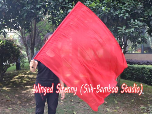 1 pc 103cm*88cm spinning flag poi for Worship & Praise, red - Click Image to Close