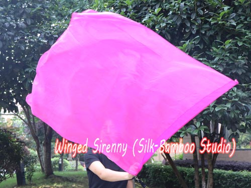 1 pc 103cm*88cm spinning flag poi for Worship & Praise, pink - Click Image to Close