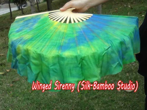 Breeze Chinese silk short flutter dance fan - Click Image to Close
