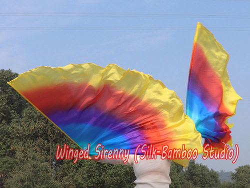 1 pair 180 cm angel wing silk worship flex flag, Regal Radiance - Click Image to Close
