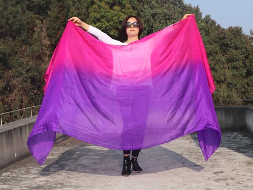 2-color rectangular silk veils