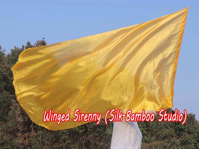 174cm*88cm spinning flag poi, gold - Click Image to Close