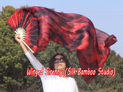 Lava 3G belly dance silk fan veil