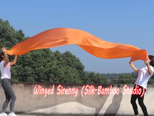 orange 6 Mommes colorful silk billow worship banner