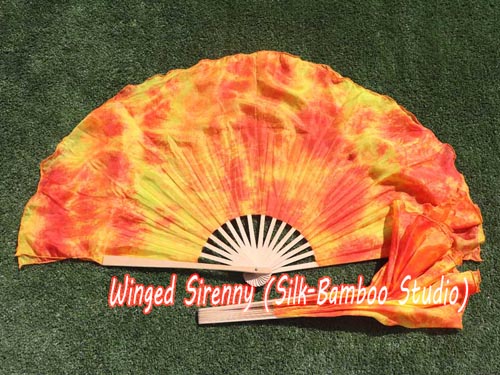 30cm bamboo+20cm silk Flame dance flutter - Click Image to Close