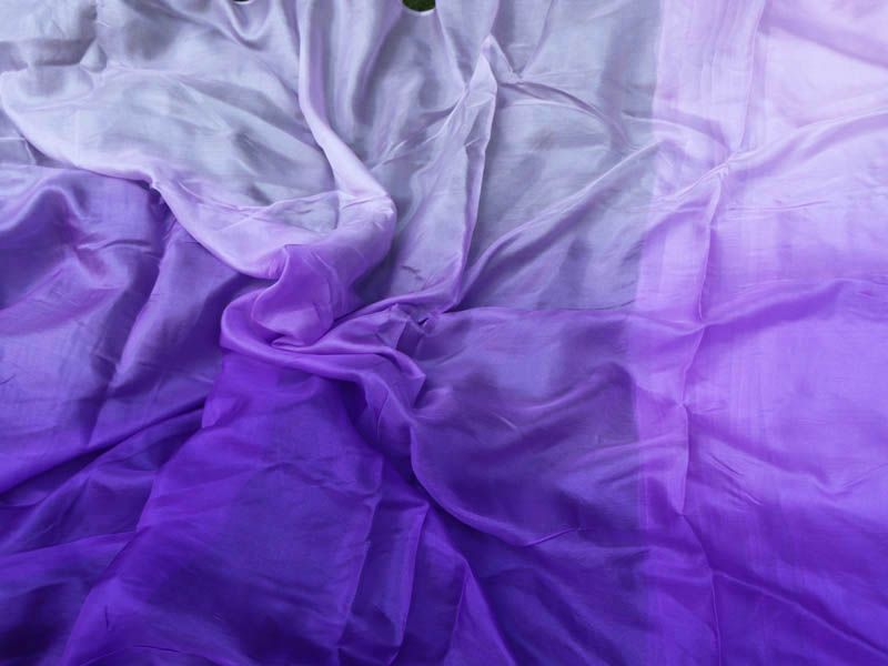 purple fading silk fabric, by yard