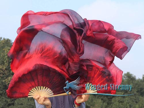 Lava 1.1m kids' belly dance silk fan veil