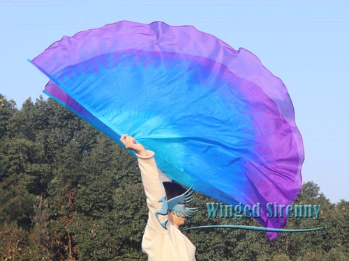 1 pair 180 cm (70") angel wing silk worship flex flag, Mystery