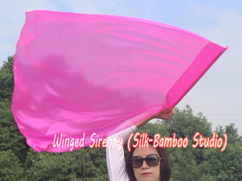85 cm (33") prophetic silk worship flex flag for kids, pink - Click Image to Close